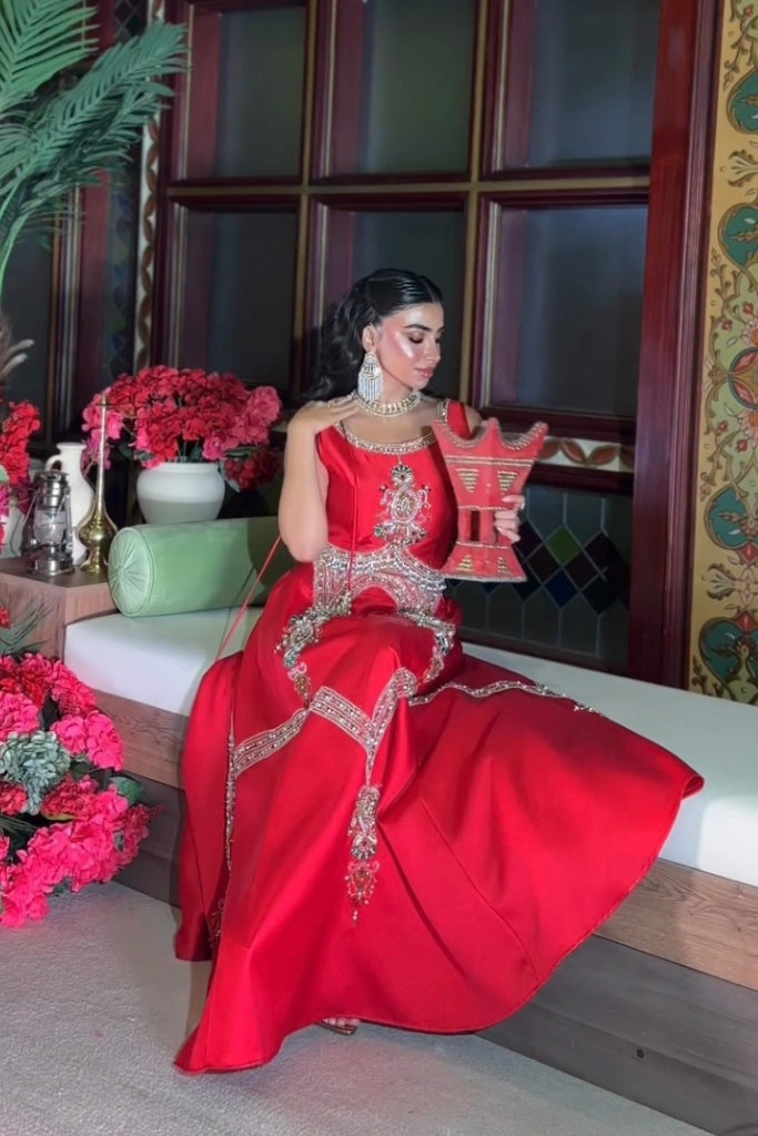 Red Two-Piece Dress