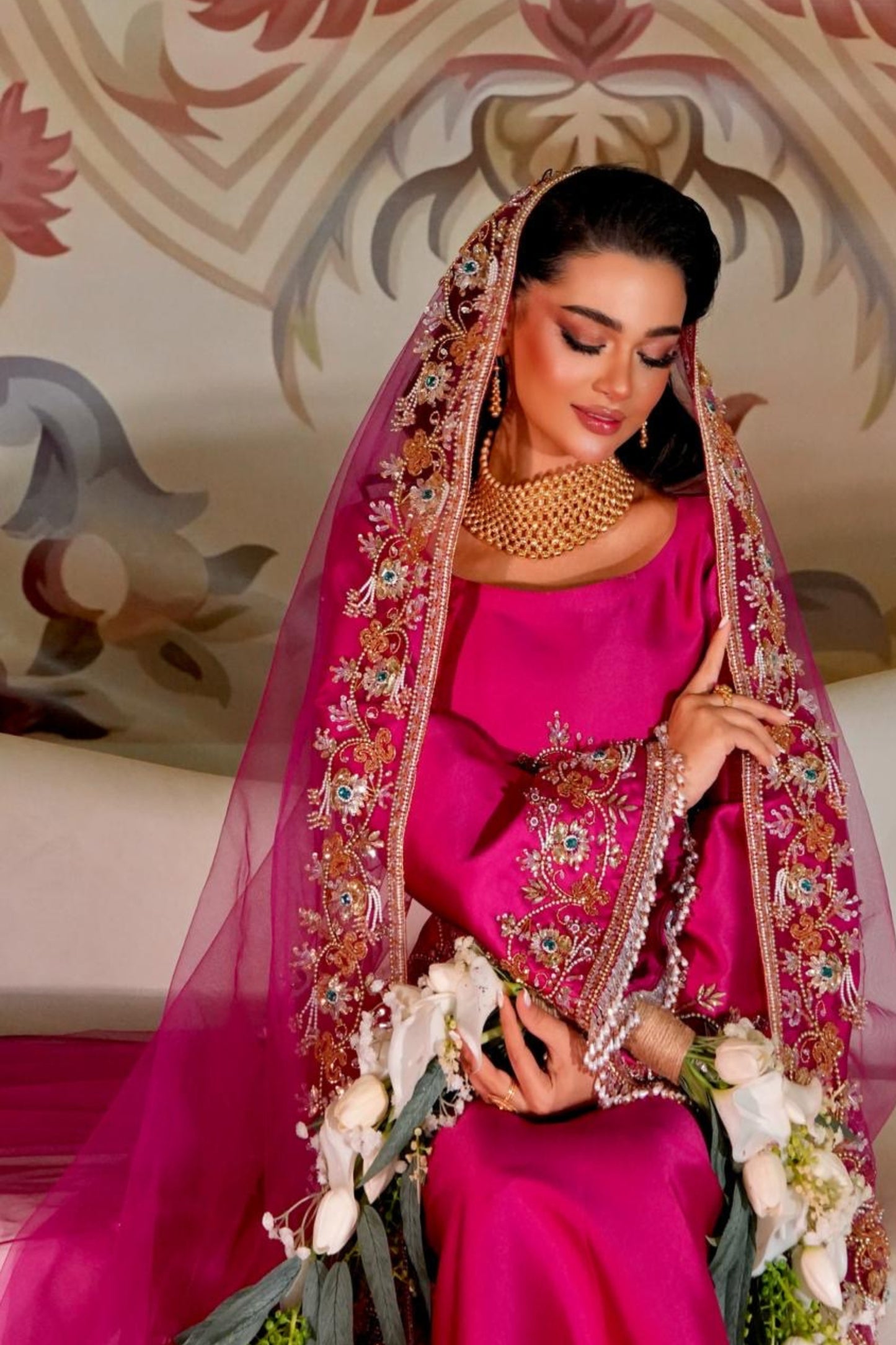 Royal Fuchsia Henna Dress