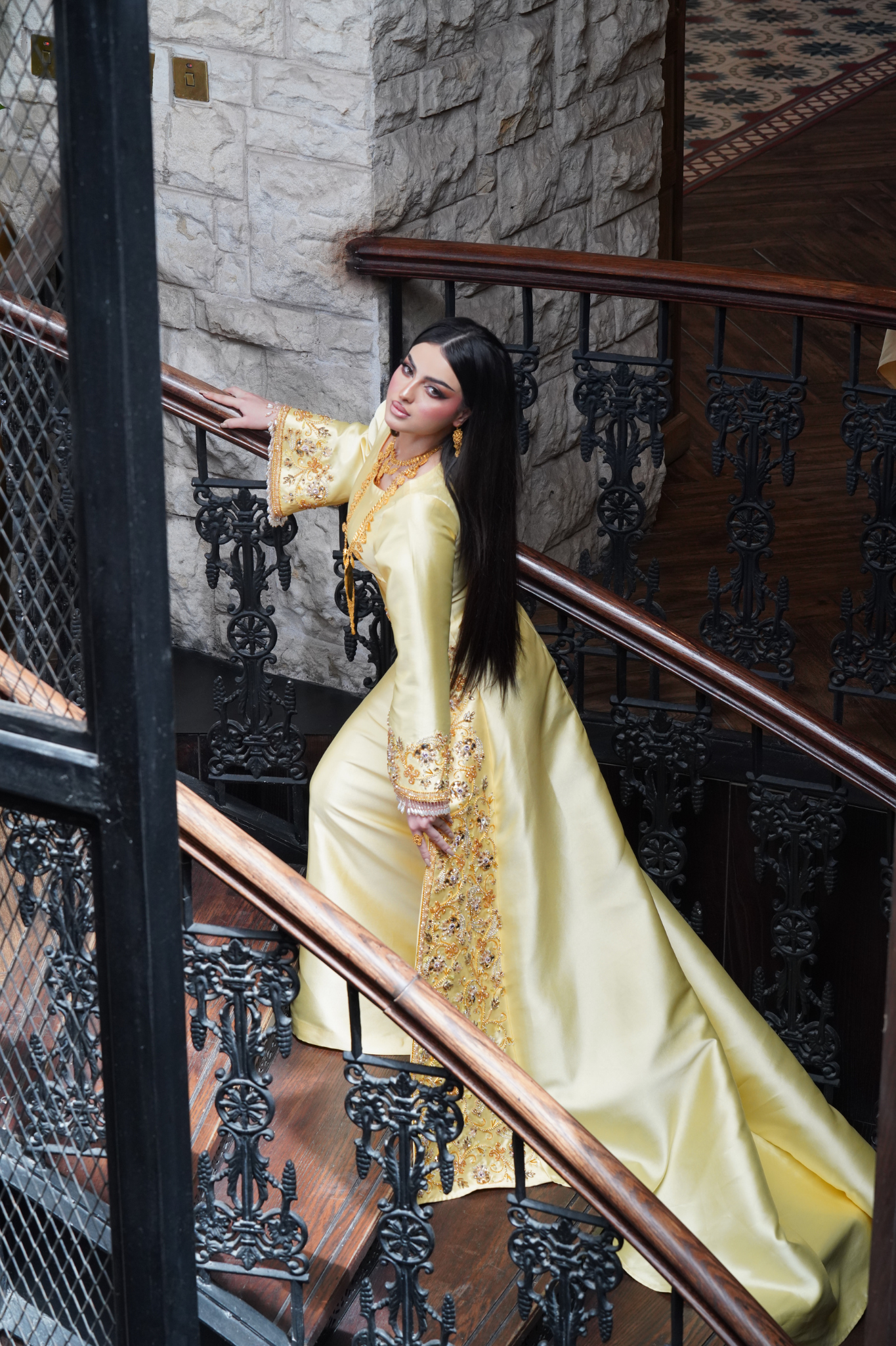 Royal Yellow Henna Gown – Without Veil