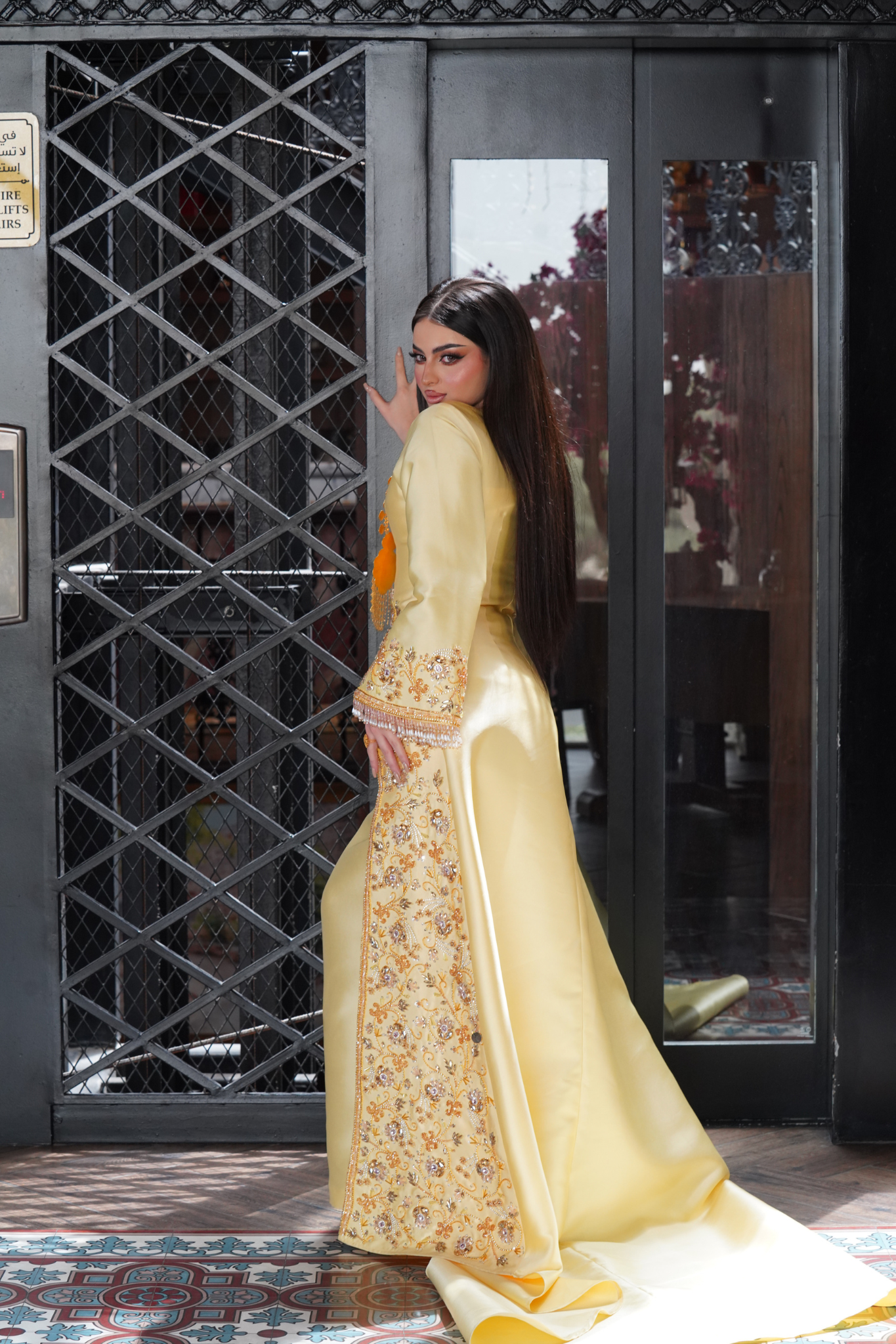 Royal Yellow Henna Gown – Without Veil