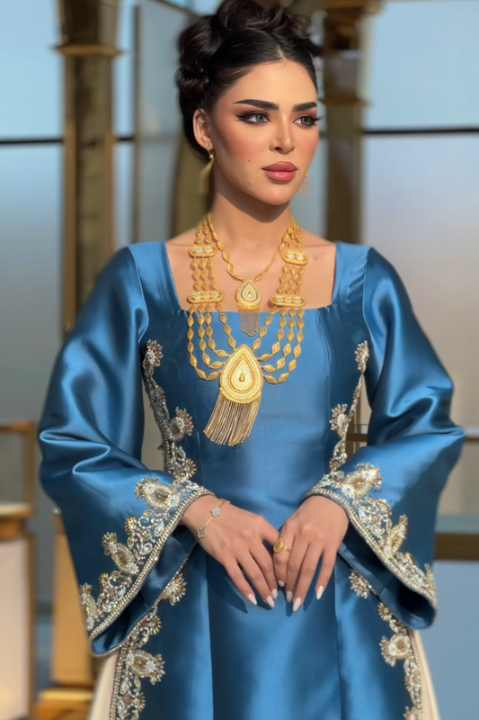 Royal Blue Embroidered Dress