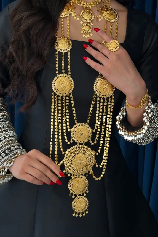 Royal Black Embroidered Dress