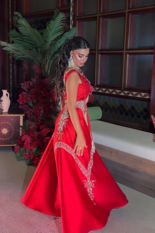 Red Two-Piece Dress