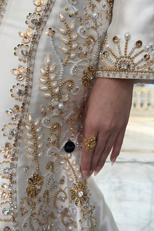 Hand-Embroidered White Dress