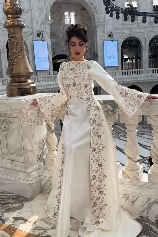 Off-White Embroidered Dress