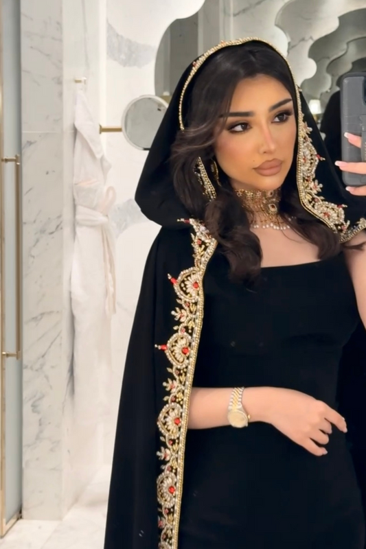 Embroidered Two-Piece Evening Dress