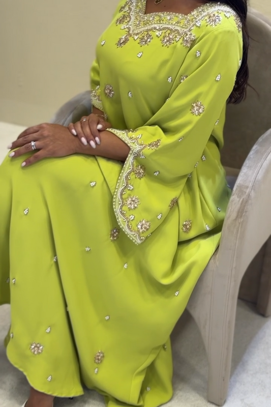 Embroidered Lemon Jalabiya