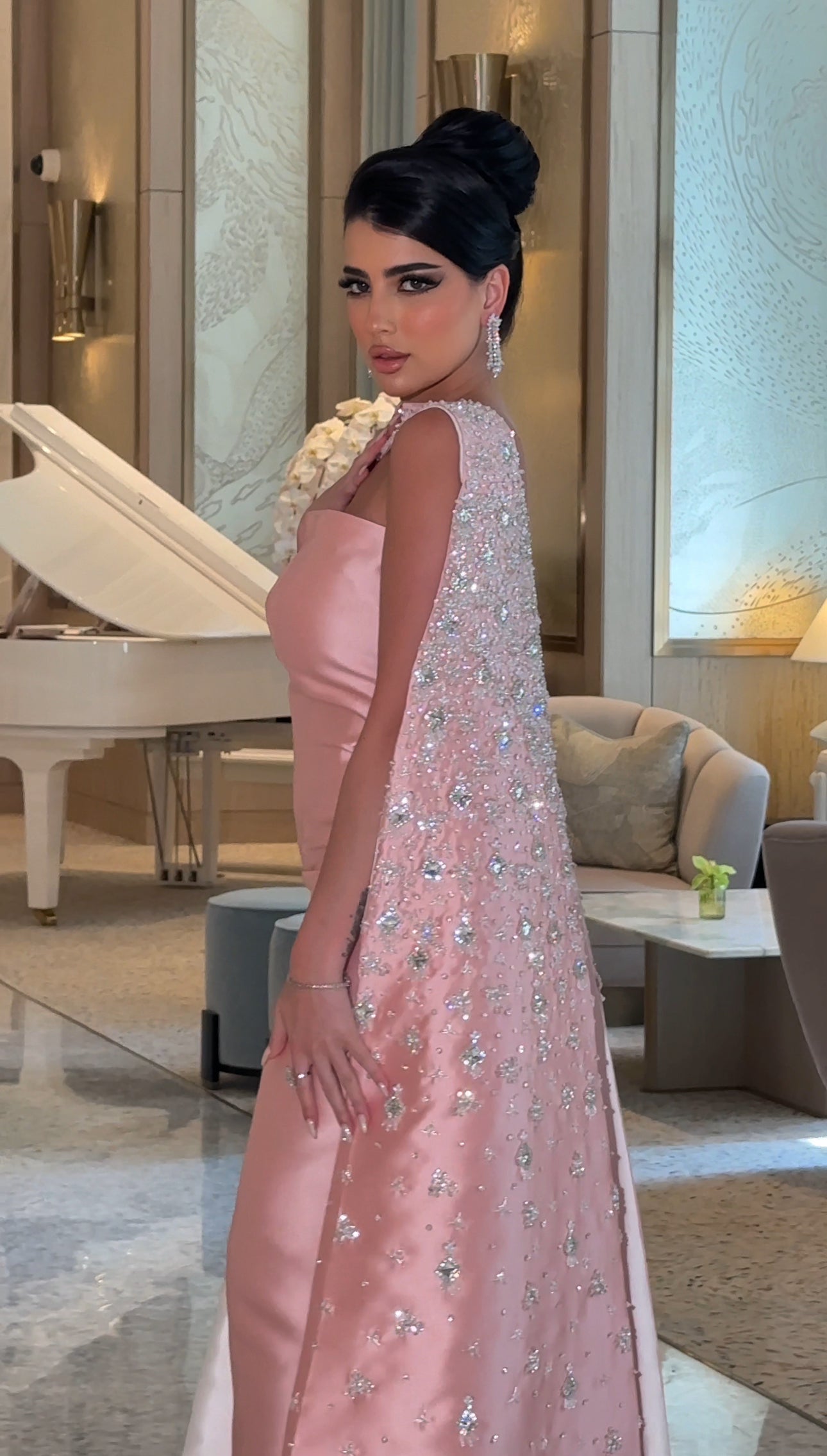 Embroidered Royal Pink Gown