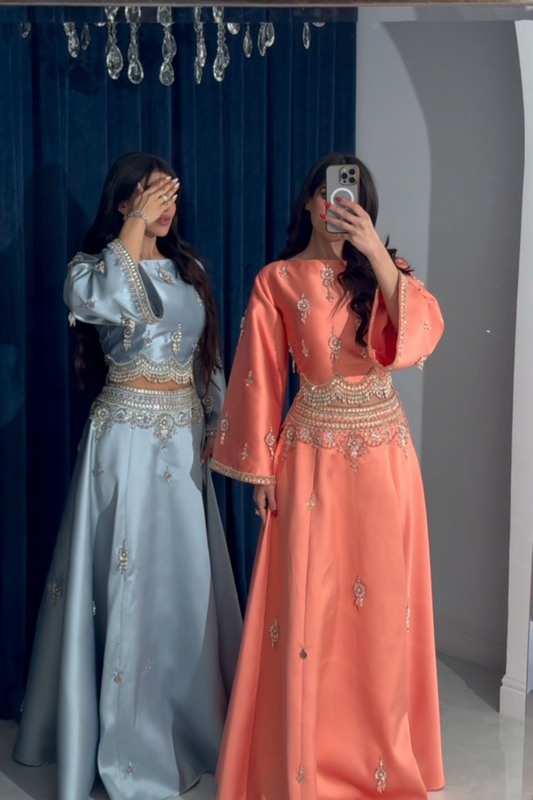 Embroidered Two-Piece Dress