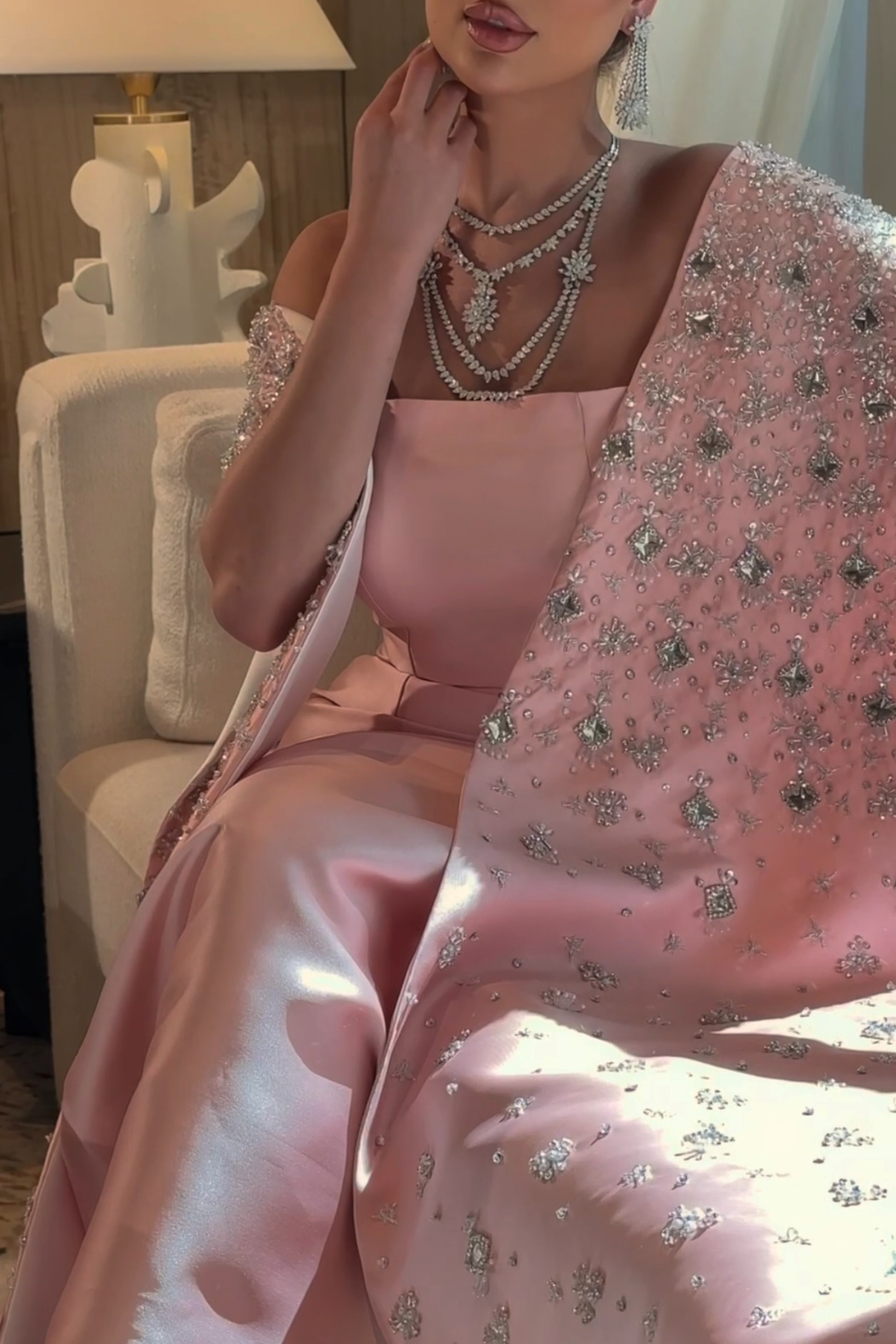 Embroidered Royal Pink Gown